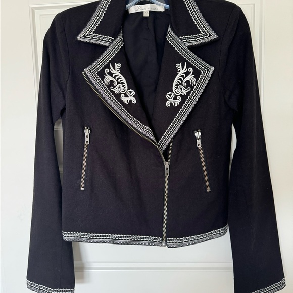 Lovers + Friends Size XS Embroidered Black Jacket in Moonrise NWOT $240‎ - Picture 10 of 12